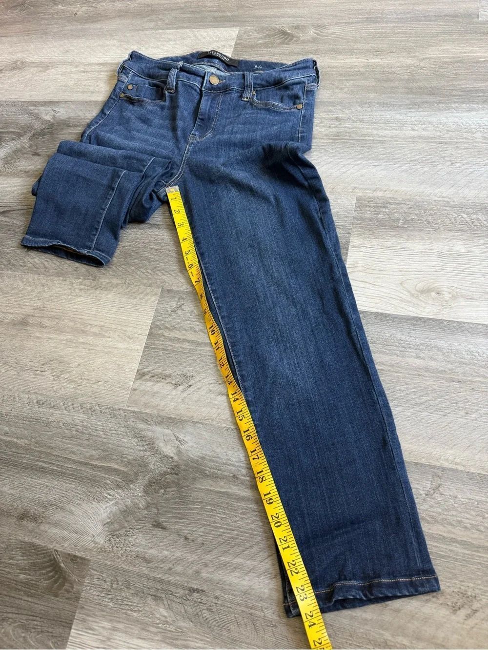Liverpool Crop Straight Jeans 6 Dark Wash Stretchy Streetwear - Picture 10 of 12